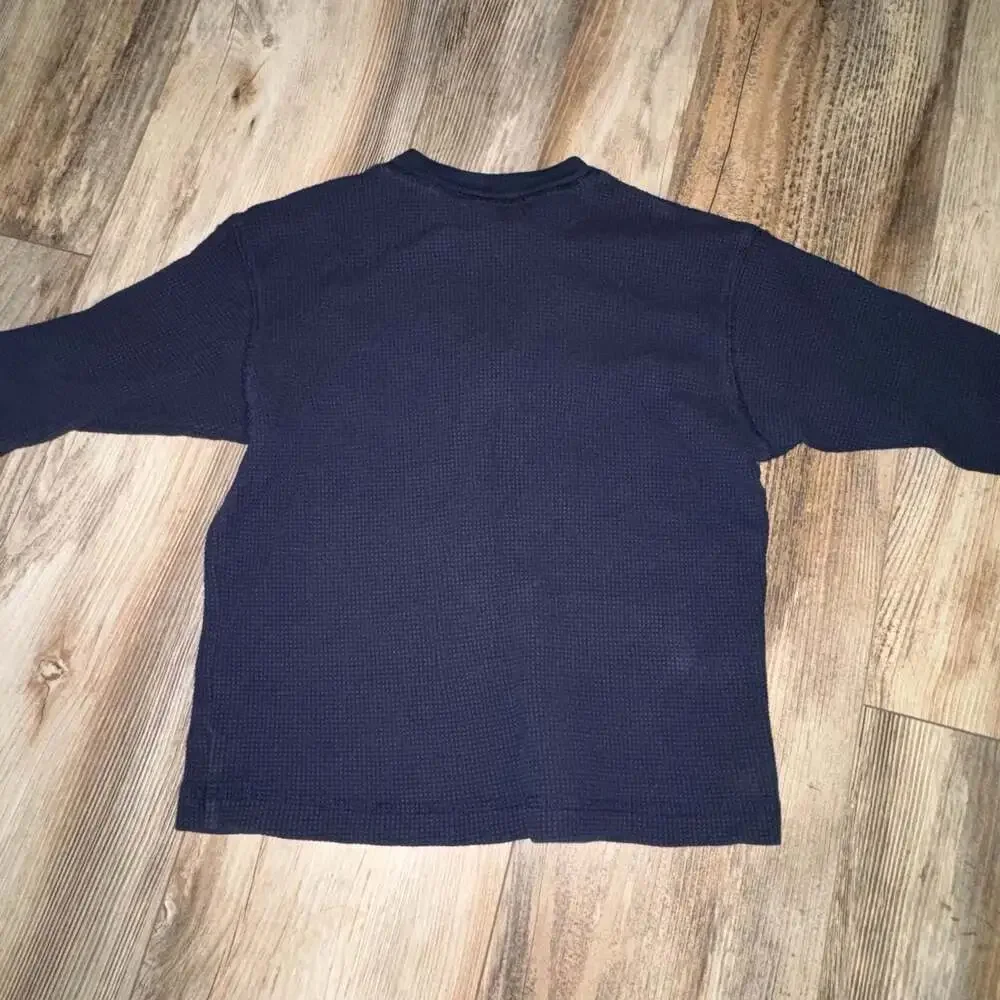 Vintage kids Disney Mickey embroidered waffle XS (size 4) navy Disney store